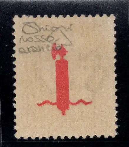 Cent. 30 n. 492Es rot orange Aufkleber - MNH