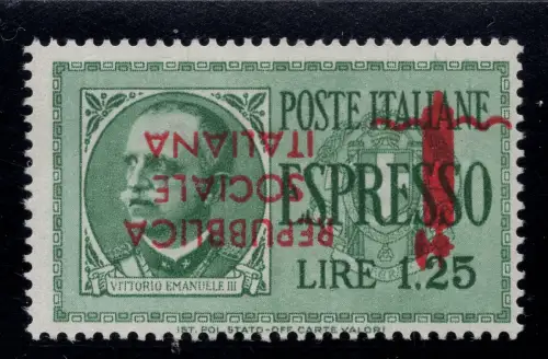 Espresso 1,25 n. 21. Aufdruck umgedreht - postfrisch