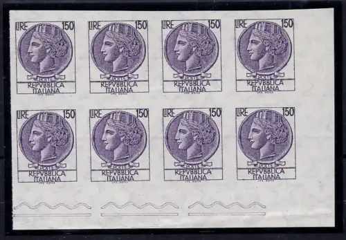 Siracusana Lire 150 n. 1083A Achterblock ungezähnt - MNH