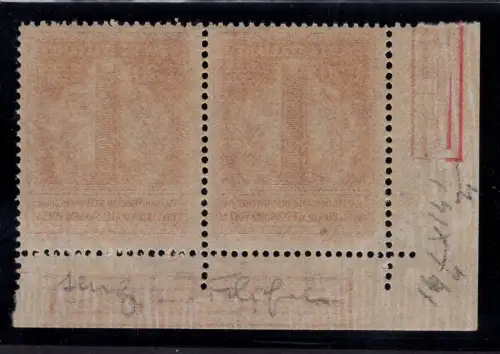 Volta Lire 20 n. 611a ohne Wasserzeichen und Teil von PMF - MNH