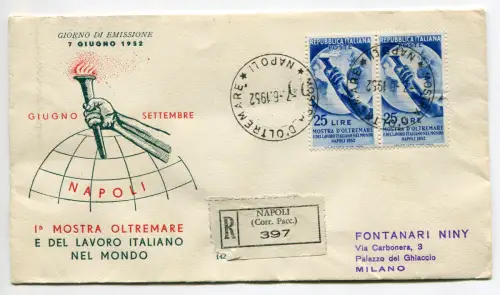 Ausstellung von Übersee Paar auf Umschlag Venetia Racc.