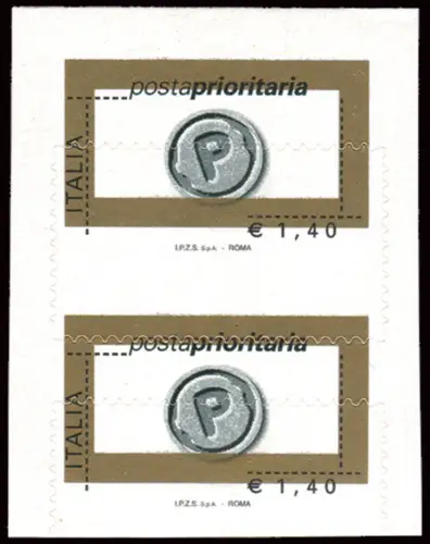 2007 Priority Post Euro 1,40 Sorten ohne grünen Aufdruck