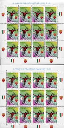 Roma Champion 2001 zwei Miniblätter Sorte ein und zwei Loch