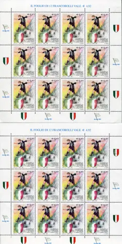 Juventus Champion 2003 zwei Miniblätter Sorten zwei und drei Loch