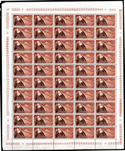 Kardinal Massaia Bogen von fünfzig Exemplaren mit Verzierung