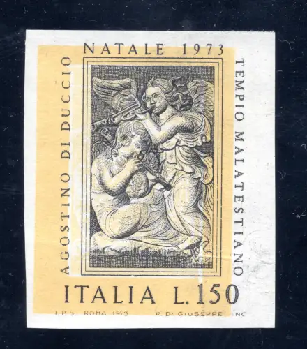 Weihnachten 1973 Lire 150 Sorten ungezähnt