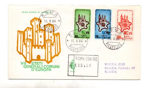 Italien FDC Venetia 1964 Generalstaaten gereist Racc. für Italien