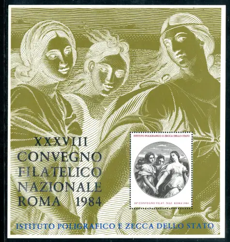 Zettel Erinnofilo Nationale Philatelistische Tagung Rom 1984