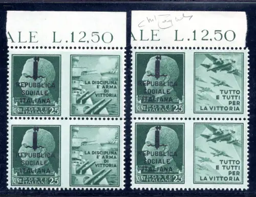 Kriegspropaganda Cent. 25 Sorten Soziale Paar - MNH