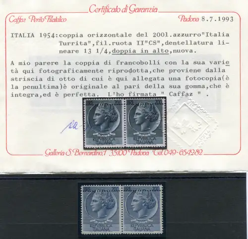 Syrakus Lire 200 Sorte Doppelzahnung oben