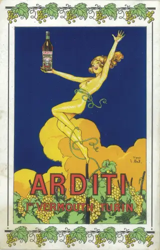 Werbung Turin - Werbung Arditi I. Vermouth Turin J.Stall