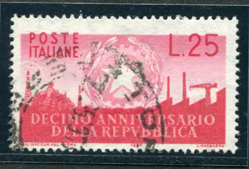 X. Ann. Repubblica Lire 25 Sorten verschobener Bodendruck