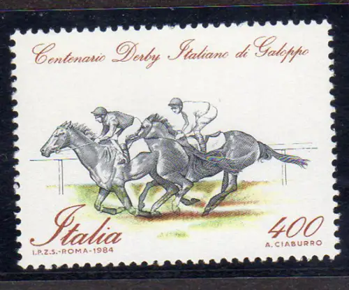 Derby Lire 400 Sorte Pferdedruck nach unten verschoben