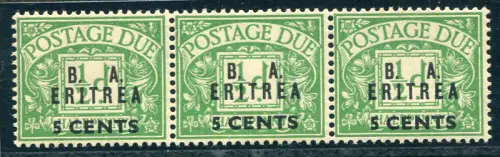 Eritrea Occ. Englisch - ST B. M. A. 5 Cent. auf 1/2 S. Sorte