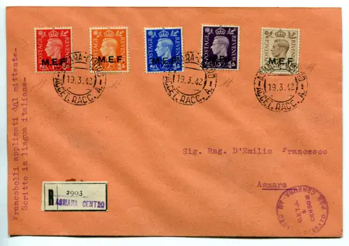 M.E.F. - Occ. Englische komplette Serie auf Umschlag Racc.