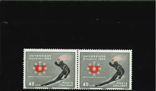 UNIVERSIADI 40 L GRAUE LINIE VERTIKAL PAARWEISE MIT NORMAL