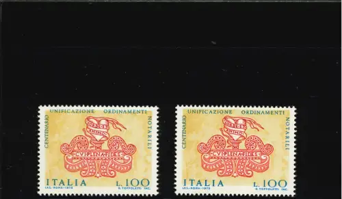 NOTARIERTE GRÜNE SCHRIFT AUSSERHALB DER MITTE 2 TYPEN