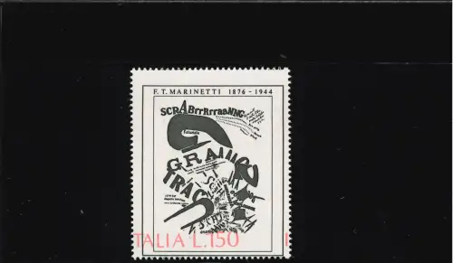 MARINETTI ROTE FARBE STARK VERSCHOBEN 1 CENT.