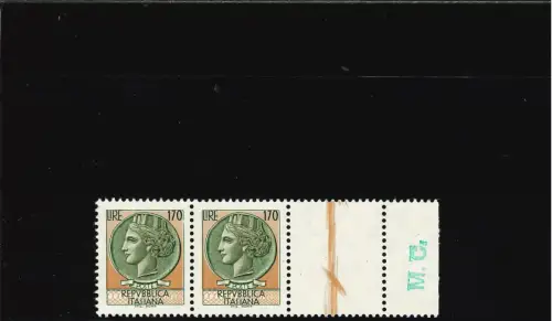 SIRACUSANA L 170 3ER STREIFEN, DAS DRITTE BDF LINKS OHNE DRUCK KAT.IEC 1100B