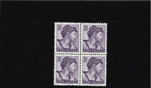 MICHELANGIOLESCA 30 L. VIERTEL MIT VERTIKALER LINIE AUF ZWEI WERTSCHWERTEN DICKEM PAPIER