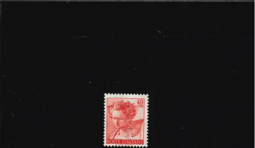 MICHELANGIOLESCA 40 L. PERFORIERT STORNIERT SIGNATUR DIENA