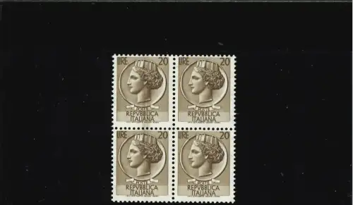 SIRACUSANA 20 L. VIERTELPAPIER MIT FARBSTREIFEN A SX