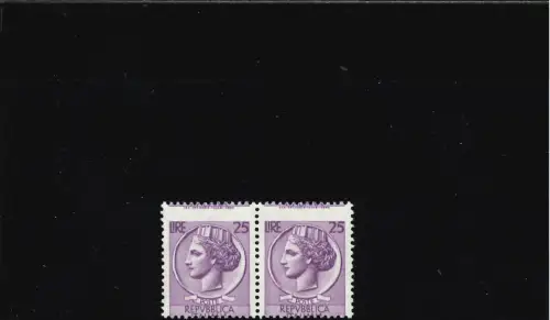 SIRACUSANA 25 L. PAAR MIT STARK VERSCHOBENER ZAHNUNG BÜTTENPAPIER