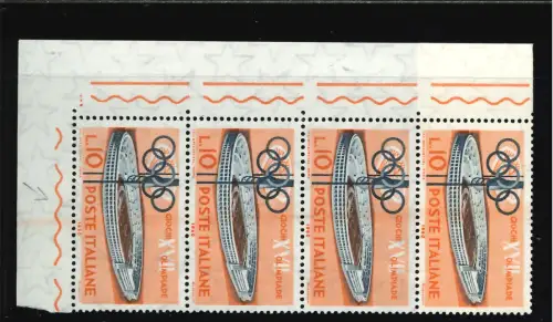 OLYMPIADE 10 L. ROTES FARBBAND VIERSTREIFEN