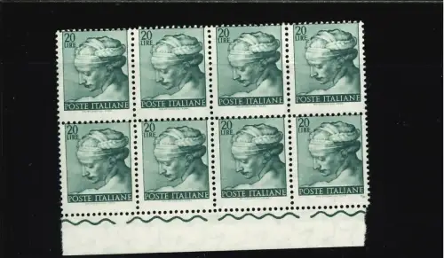 MICHELANGIOLESCA 20 L. IV STARK VERSCHOBENE VERZAHNUNG OKTBLOCK