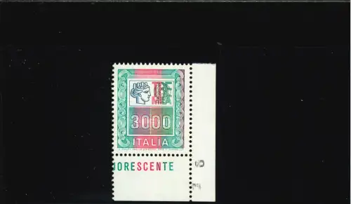 HOHER WERT 3000 L. ROTER STREIFEN 8,5mm STATT 6,5mm BLATTWINKEL