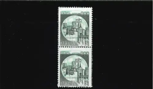 CASTELLI 600 L. GRÜNDRUCK NACH OBEN VERSCHOBEN UND ITALIEN NEGATIV ZUR MITTE VERTIKALES PAAR