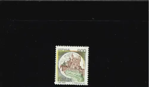 CASTELLI 900 L. STARK NACH RECHTS verschobener GELBDRUCK