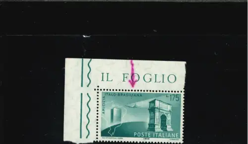 ITALIENISCHE BRASILIANISCHE FREUNDSCHAFT GRÜNER PUNKT UNTER DEM BRASILIANISCHEN L