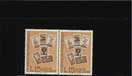 TAG DER BRIEFMARKE PAAR MIT NORMALEM, GROSSER FLECK AUF DER VASE POS. 40