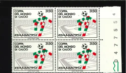 SCHWARZE WELTMEISTERSCHAFT AUS REGISTER DOPPELDRUCK IPZS ROM 1988 VIERTELBLATTRAND