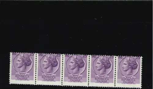 SIRACUSANA 25 L. STERNE II STARK VERSCHOBENER FÜNFZAHNSTREIFEN