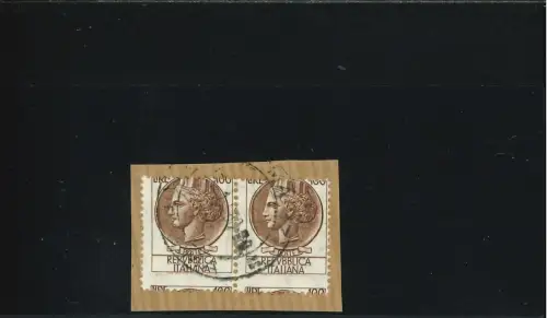 SIRACUSANA 100 L. PAAR AUF STARK VERSCHOBENEM ZAHNFRAGMENT