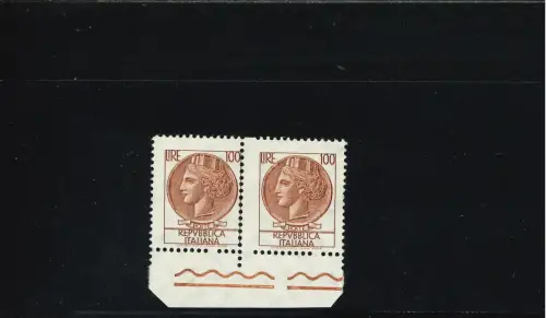 SIRACUSANA 100 L. STARK IN BEIDE RICHTUNGEN VERSCHOBENES ZAHNPAAR UND SPRUNG