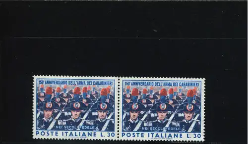 CARABINIERI 30 L. WEISSER PUNKT AUF DEM VISUM CARABINIERE ZWEITE REIHE PAARWEISE MIT NORMALER POS 32