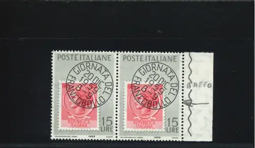 TAG BRIEFMARKE PAAR SCHNURRBART AUF SYRAKUS VON RECHTS