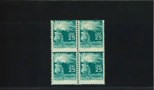 DEMOCRATICA 25 CENT. STARK VERSCHOBENE SPITZE IN VERTIKALER RICHTUNG VIERTEL