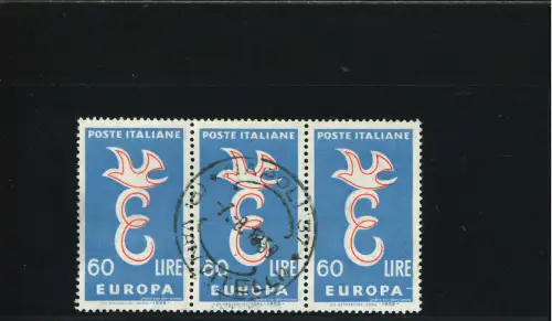 EUROPA 60 L. WEISSE LINIE UNTER LIRE EINS IN EINEM DREISTREIFEN