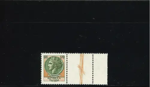 SIRACUSANA 170 L. PAAR MIT SEITENRAUM OHNE REPRODUZIERTE BRIEFMARKE