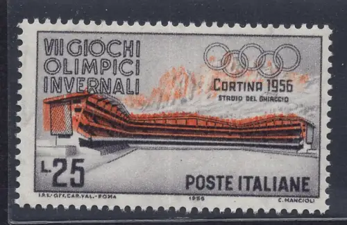 Olympische Winterspiele Cortina '56 Lire 25 Nr. 795b - MNH