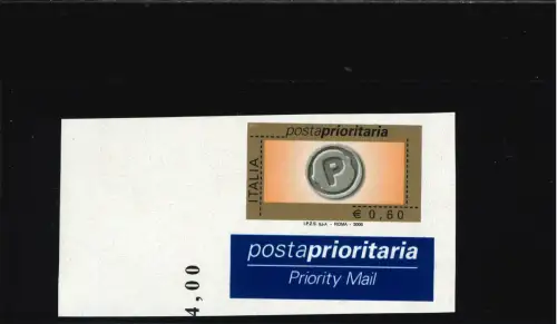 PRIORITÄT 0,60 2006 UNGEZÄHNT UND UNGESTANZT