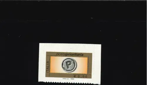 PRIORITÄT 0,60 STARK VERSCHOBENE VERZAHNUNG AUF DER BRIEFMARKE OHNE STANZEN