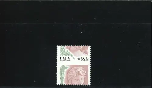 DAMEN 0,10 STARK VERSCHOBENE ZAHNUNG BEI HALBER BRIEFMARKE