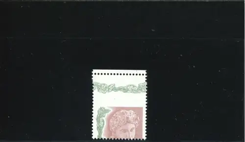 DAMEN 0,10 STARK VERSCHOBENE ZAHNUNG BEI HALBER BRIEFMARKE OBERRAND