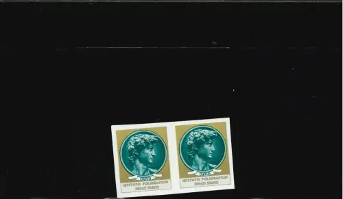 DAVID DI DONATELLO GRÜN UND GOLD UNGEZÄHNT HORIZONTALES PAAR