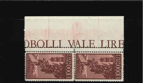 CAMPIDOGLIO 1000 L. 14,1X13,3 DOPPELTER DENT VERT AM RAND, PAAR